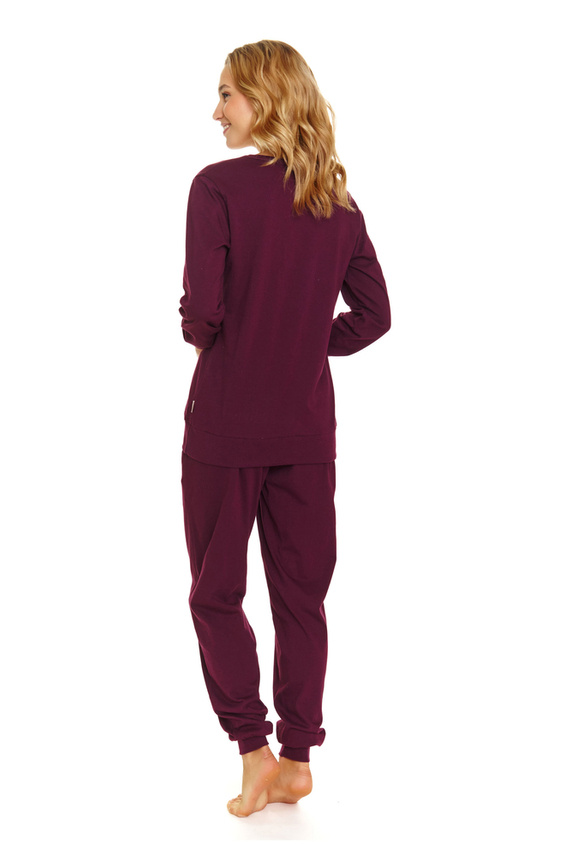 4349 Piżama Damska Doctor Nap - burgundy