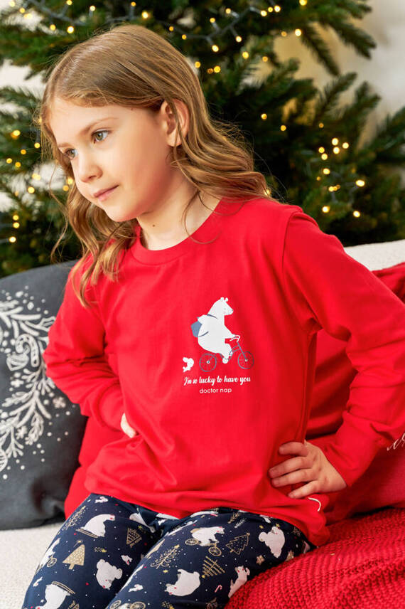 5264 "Frozen" Piżama dziecięca Unisex Doctor Nap - red