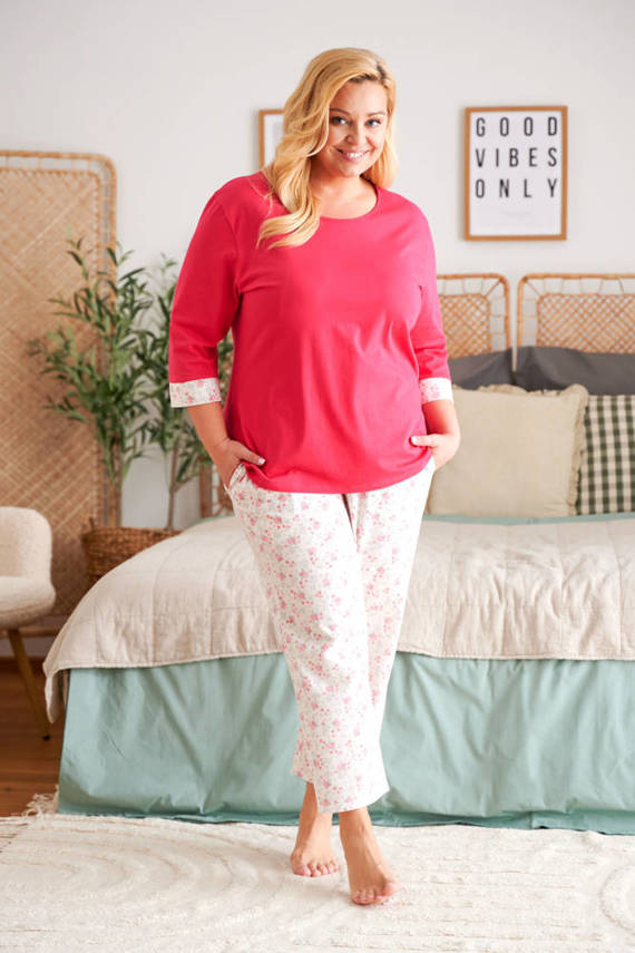 5279 Piżama Damska Plus Size Doctor Nap - viva magenta