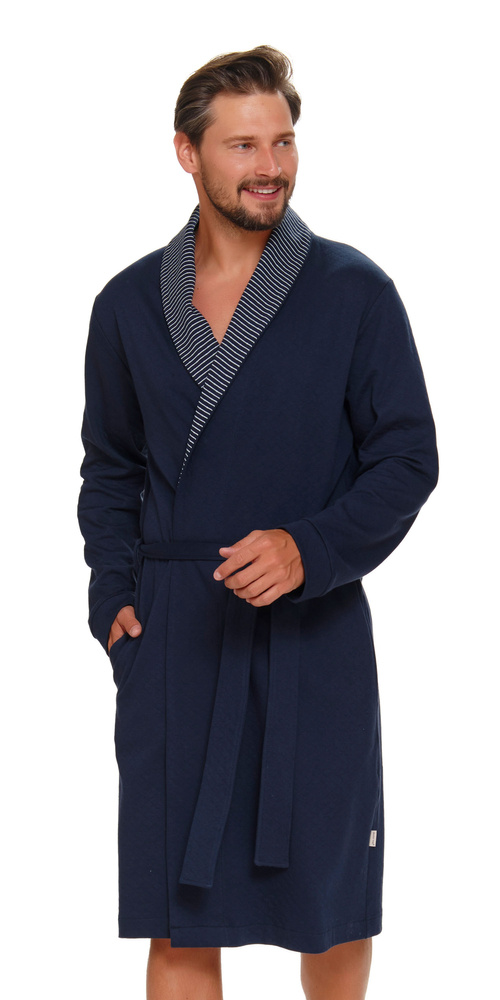 5283 szlafrok męski Doctor Nap - navy blue