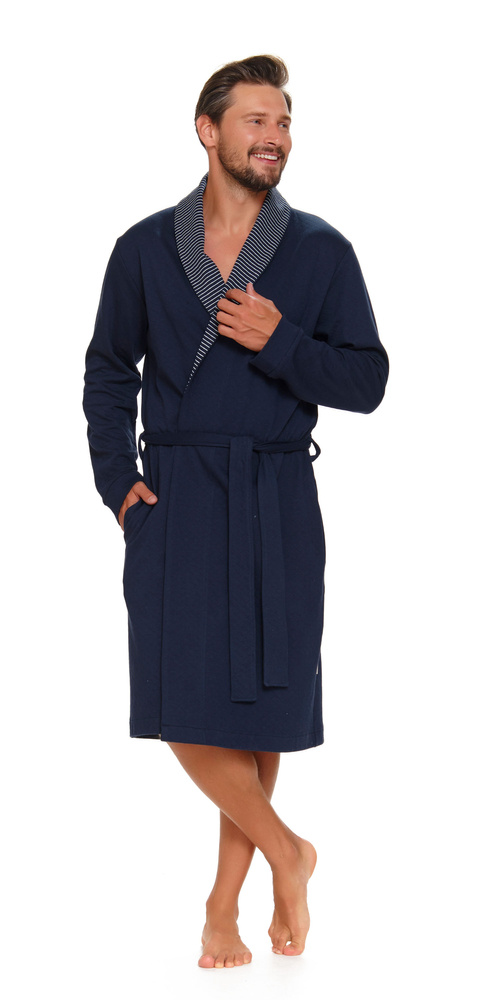 5283 szlafrok męski Doctor Nap - navy blue