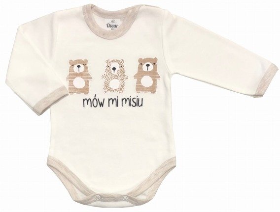 551219140 Body z długim rękawem "Mów mi misiu" Oscar Kids