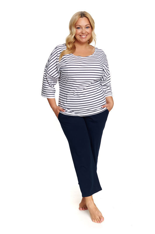 7122 Piżama Damska Plus Size Doctor Nap - marine