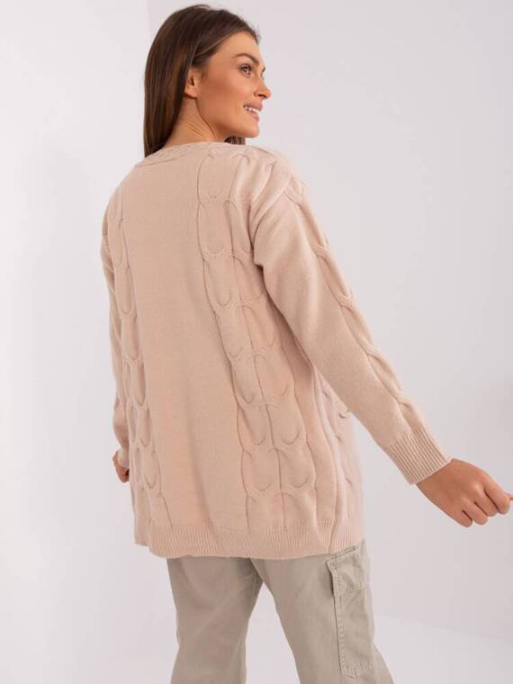 AT-SW-2241.36P Sweter rozpinany Paris -beżowy