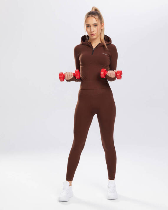 Adapt bluza sportowa damska Spaio coffee