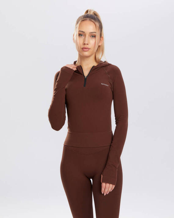 Adapt bluza sportowa damska Spaio coffee