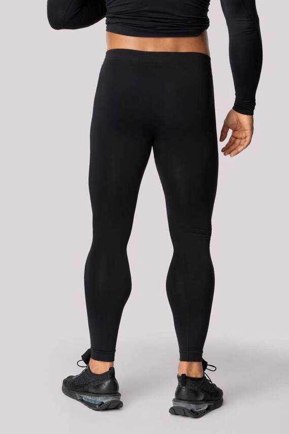 Alpha Legginsy termoaktywne męskie Spaio black 