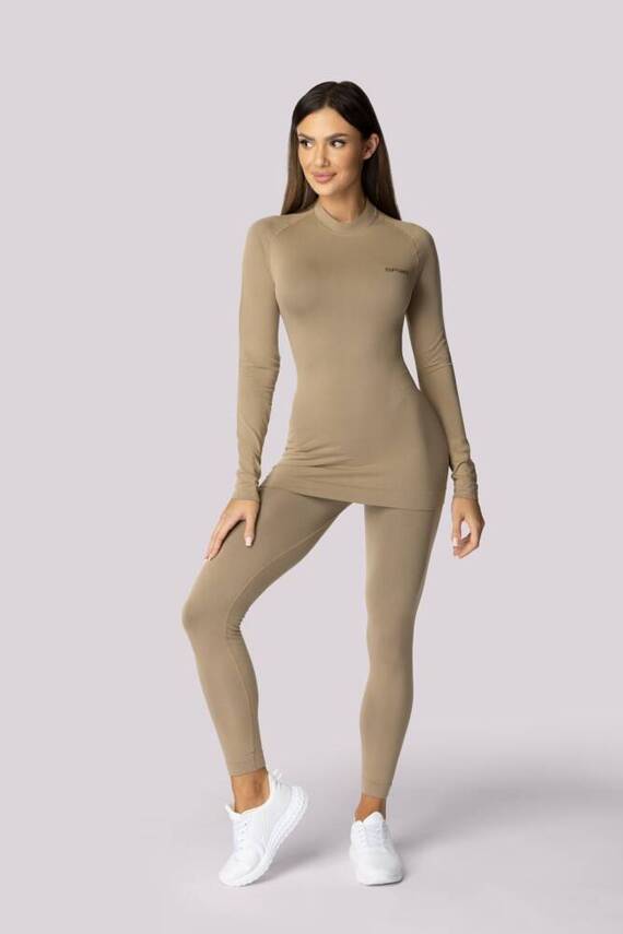 Alpha legginsy termoaktywne Spaio sand