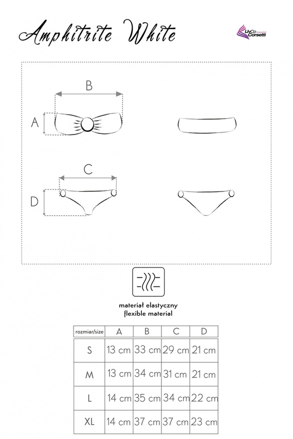 Amphitrite LC 9731 Strój Kąpielowy LivCo Corsetti - biały