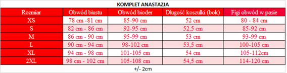 Anastazja Komplet damska DKaren- czarny 