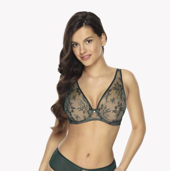 BS 1032 Jenny Biustonosz Push-up Bralette Gaia  zielony