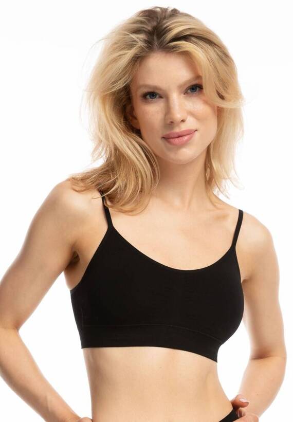 Bamboo Top Biustonosz Lounge Bra  Julimex czarny