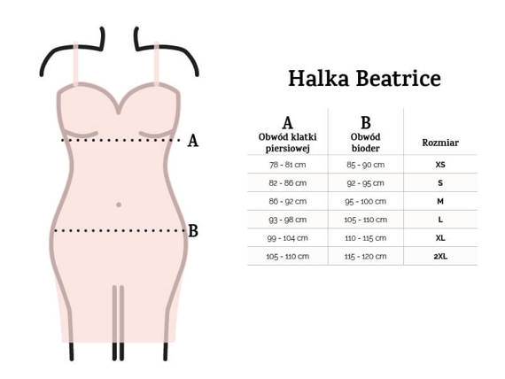 Beatrice Halka satynowa koszulka damska DKaren - Puder