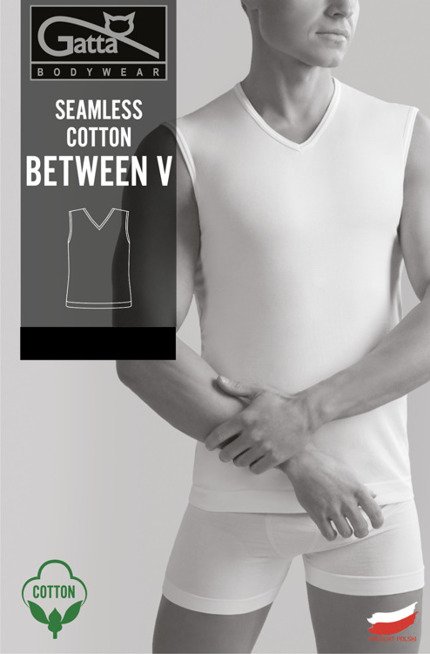 Between V Seamless Cotton koszulka męska Gatta - czarny