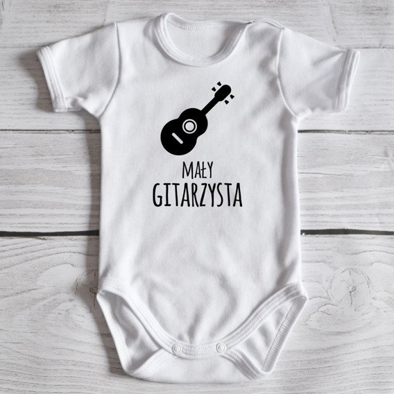 Body krótki rękaw "Mały gitarzysta" Moocha czarne