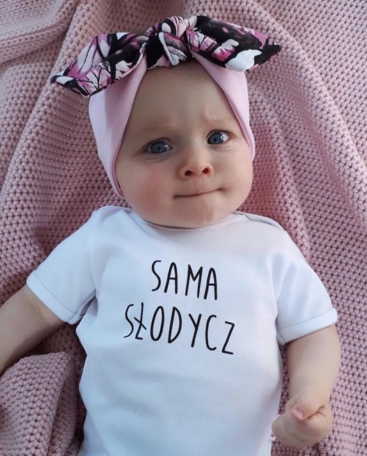 Body krótki rękaw "Sama słodycz" Moocha białe