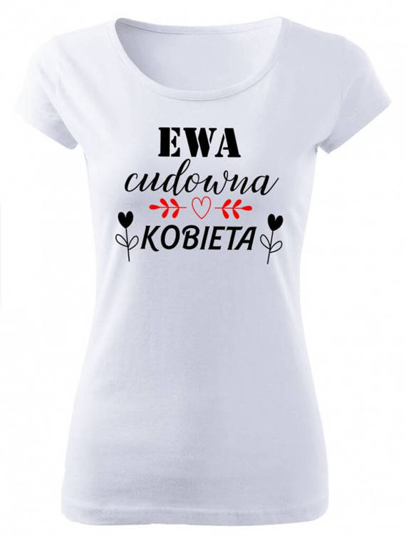 "CUDOWNA KOBIETA na dzień kobiet z imieniem" koszulka damska Moocha czarny