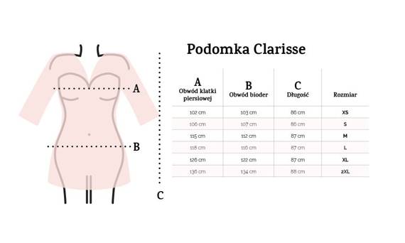 Clarisse Podomka Szlafrok Damski Dkaren - biały 