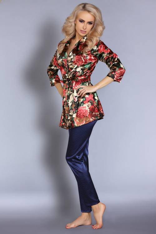 Frida LC 90335 Komplet, szlafrok + spodnie LivCo Corsetti Fashion  