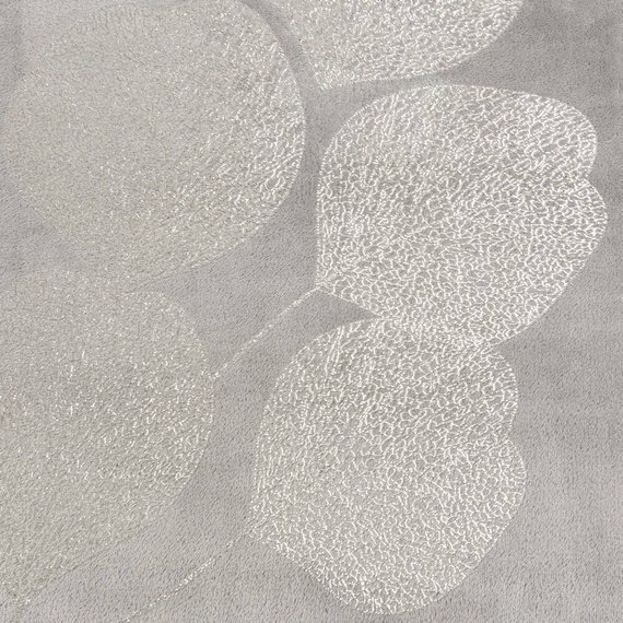 Ginko 2 Koc narzuta z mikrofibry z błyszczącym nadrukiem liści Eurofirany różowy 