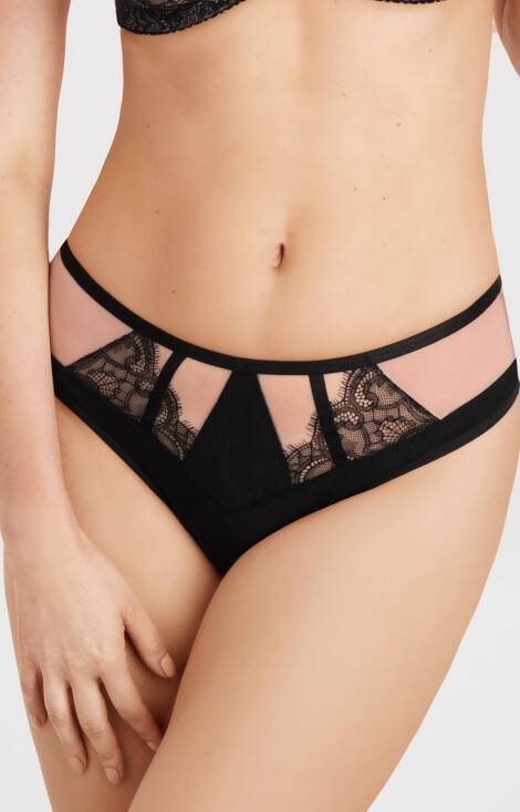 Gorsenia K 836 Black To Black Figi damskie brazyliany czarny 