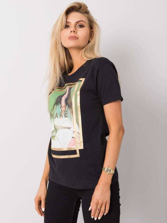 HB-TS-3025.18P T-shirt damski Paris - czarny