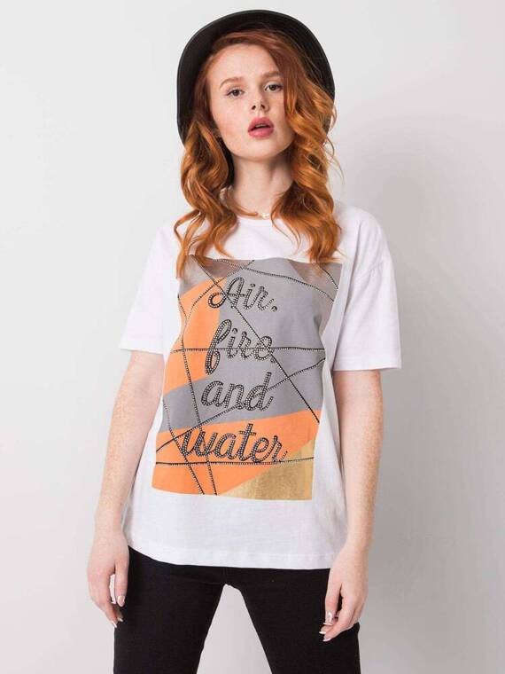 HB-TS-3059.78P T-shirt damski Paris - biały