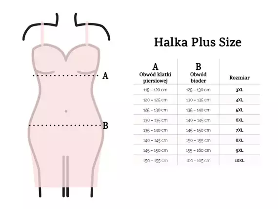 Harper Plus Size Satynowa halka, wąskie ramiączko DKaren srebrny 