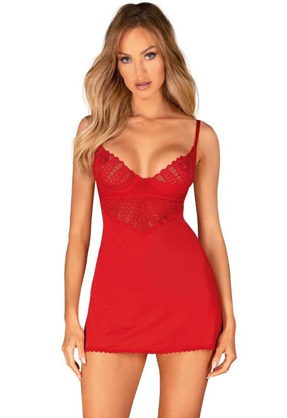 Ingridia Chemise Koszulka Obsessive - czerwony