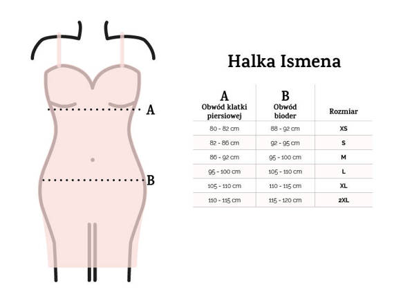 Ismena Halka satynowa koszulka damska DKaren - granatowy