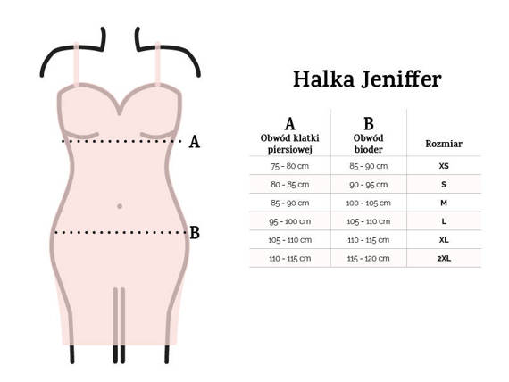 Jeniffer Halka nocna damska DKaren - ecri 