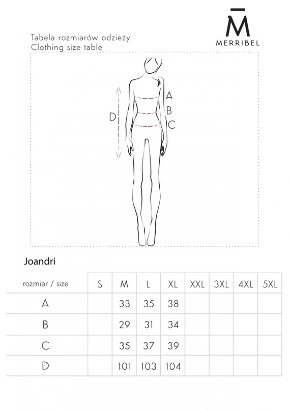 Joandri FZ1743 Dopasowana Sukienka damska Merribel 
