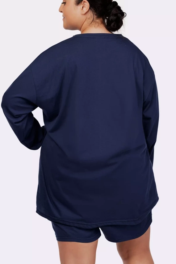 Joy longsleeve Piżama damska Mona navy 