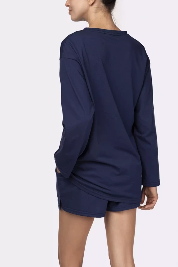 Joy longsleeve Piżama damska Mona navy 