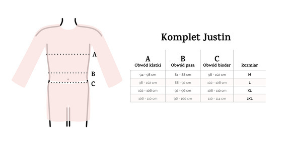 Justin Komplet Męski Dkaren niebieski