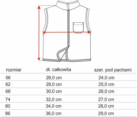 Kameleon Kamizelka z bawełny organicznej Nini pomarańczowy