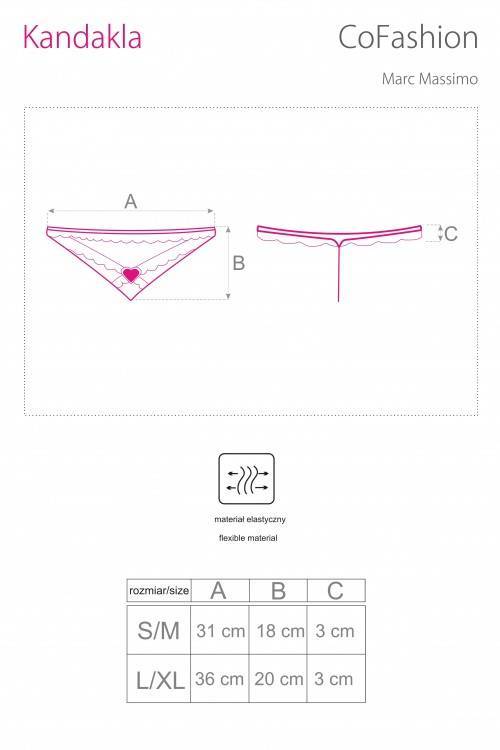 Kandakla CF 90402 Stringi damskie CoFashion Marc Massimo czarny