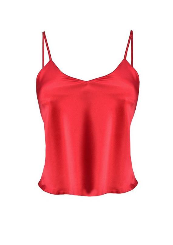 Karen Satynowy top damski DKaren - pink 