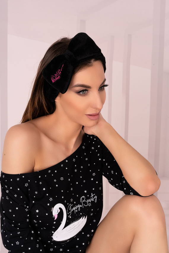 Krissan Black SP012 Opaska na włosy LivCo Corsetti Fashion - czarna 