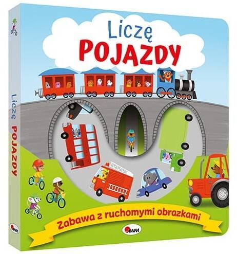 MO347 Ruchome obrazki liczę pojazdy książeczka Awm