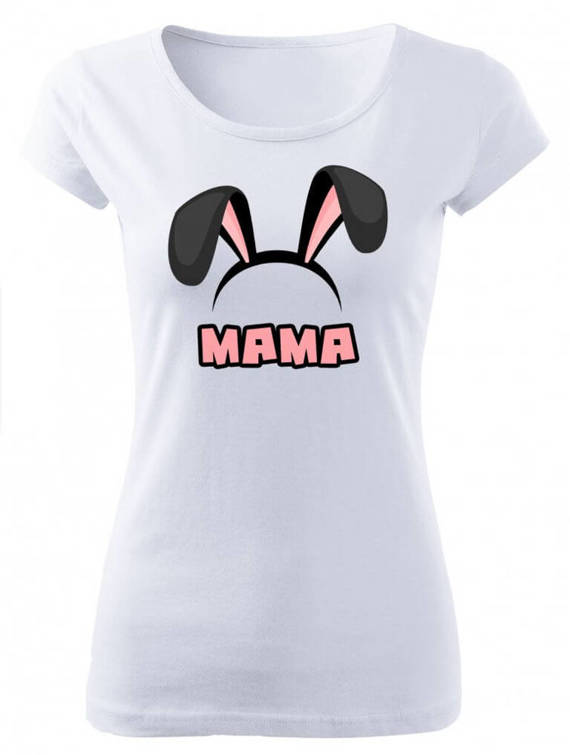 "Mama Wielkanoc" koszulka damska Moocha biały 