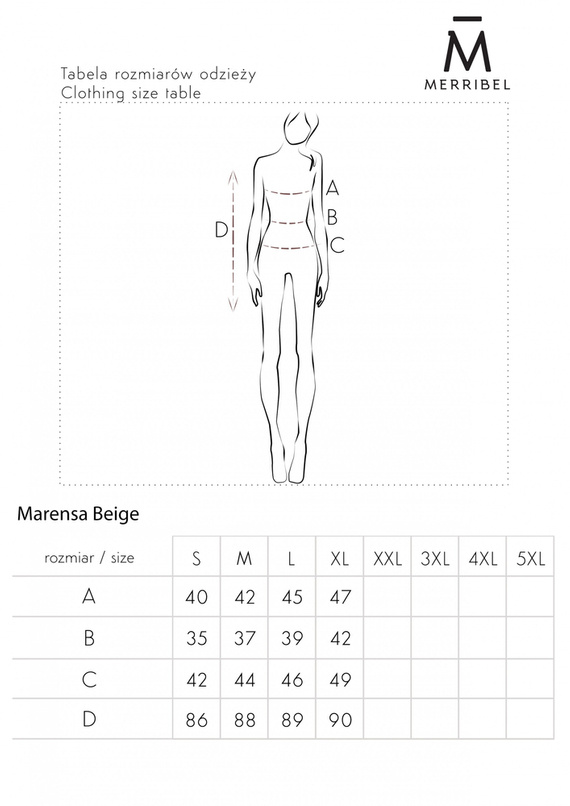 Marensa 1712 Sukienka z krótkim rękawem Merribel - beige 