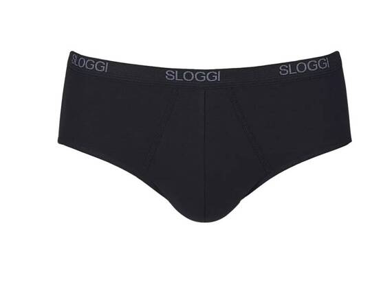 Men Basic Midi 2P Slipy męskie 2-pak Sloggi- black