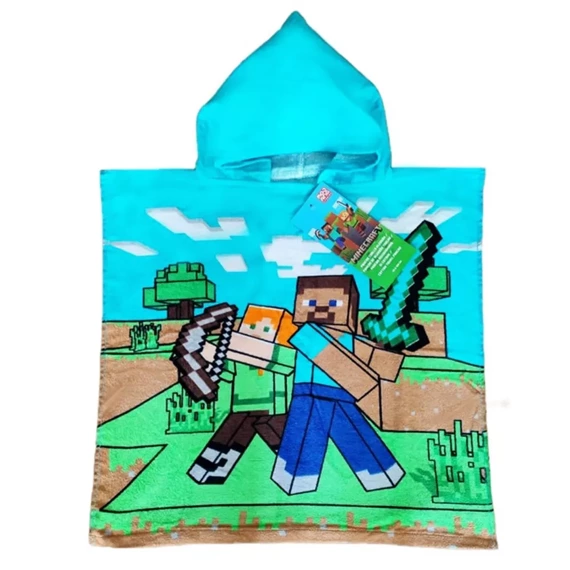 Minecraft Poncho dla dzieci ręcznik z kapturem Faro 