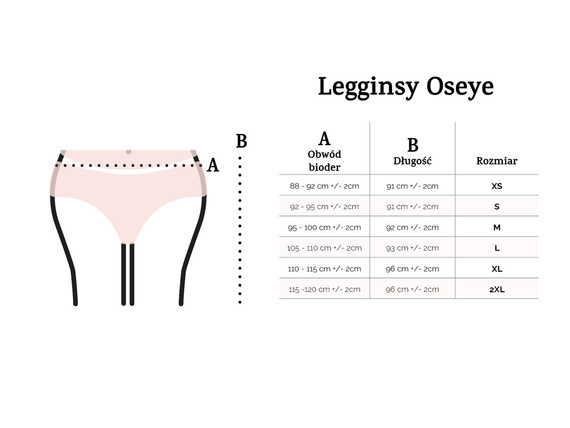 Oseye Legginsy długie DKaren - ecru