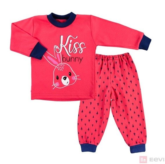 Piżama bawełniana dla dziewczynki "TRIP" Ewa Klucze - różowy druk