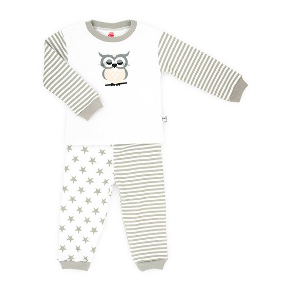 Piżamka niemowlęca "OWL" Makoma szary 