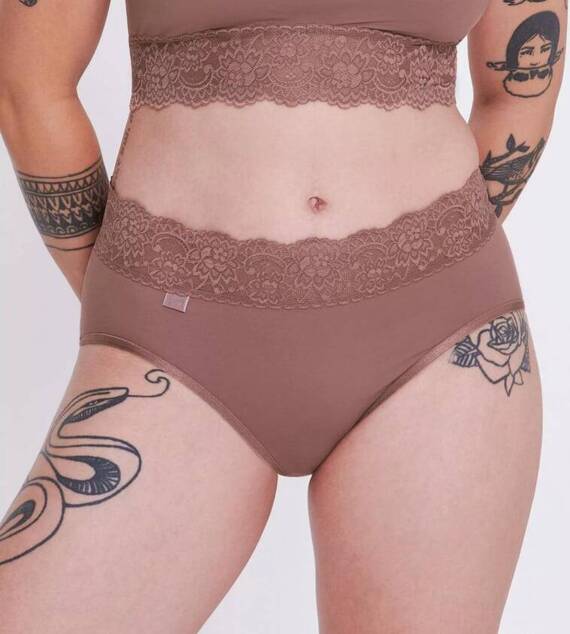 Romance Midi Figi Damskie Sloggi - Cacao