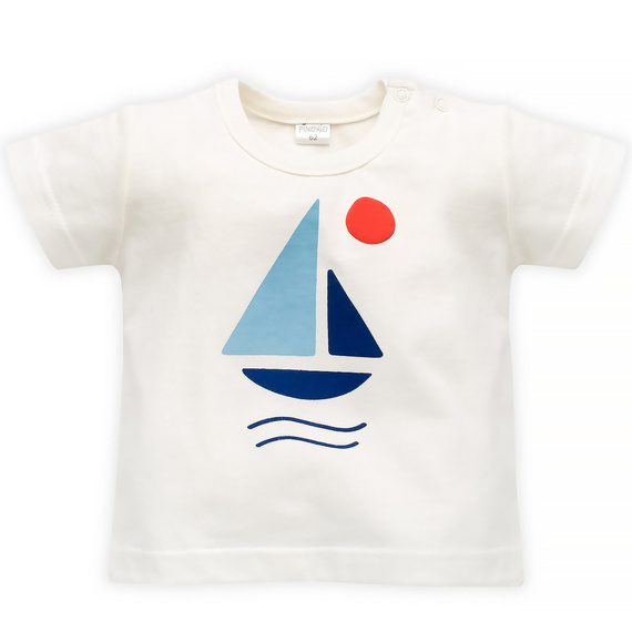 Sailor T-shirt chłopięcy z krótkim rękawem Pinokio - ecru