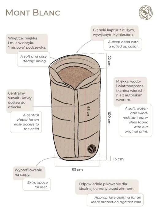 Śpiworek do wózka zimowy Mont Blanc – Woodland